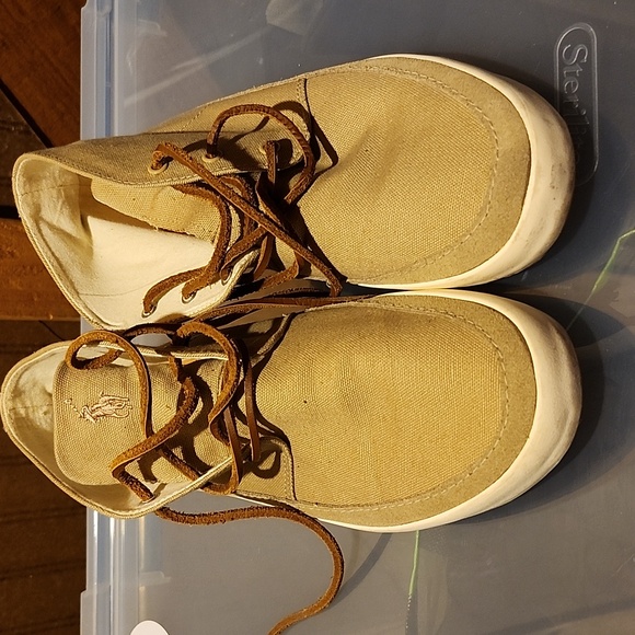 Polo by Ralph Lauren Beige Canvas Sneakers - Picture 1 of 5
